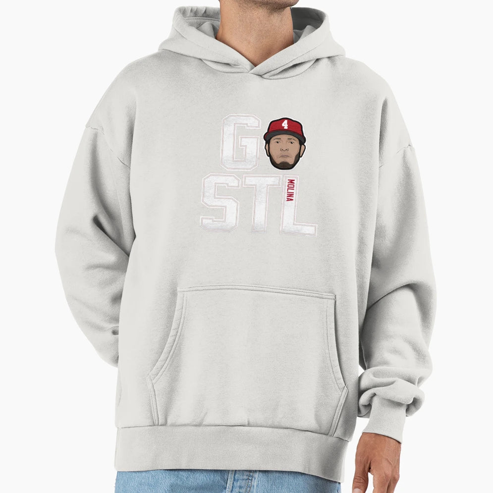 Yadier Molina Go Stl Hoodie - Unique Graphic for Adults - T-Shirt, Sweatshirt, Hoodie