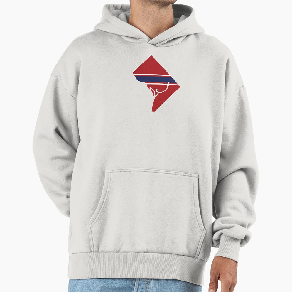 Washington D C Baseball Hoodie - Unique Graphic Unisex - T-Shirt, Sweatshirt, Hoodie