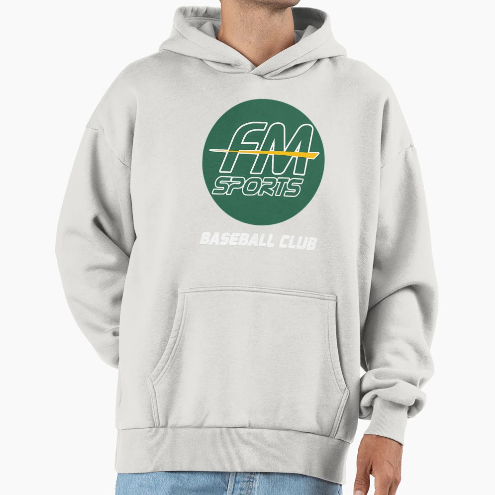 Fm Sports Baseball Club Circle Logo Hoodie - Unique Graphic Unisex - T-Shirt, Sweatshirt, Hoodie