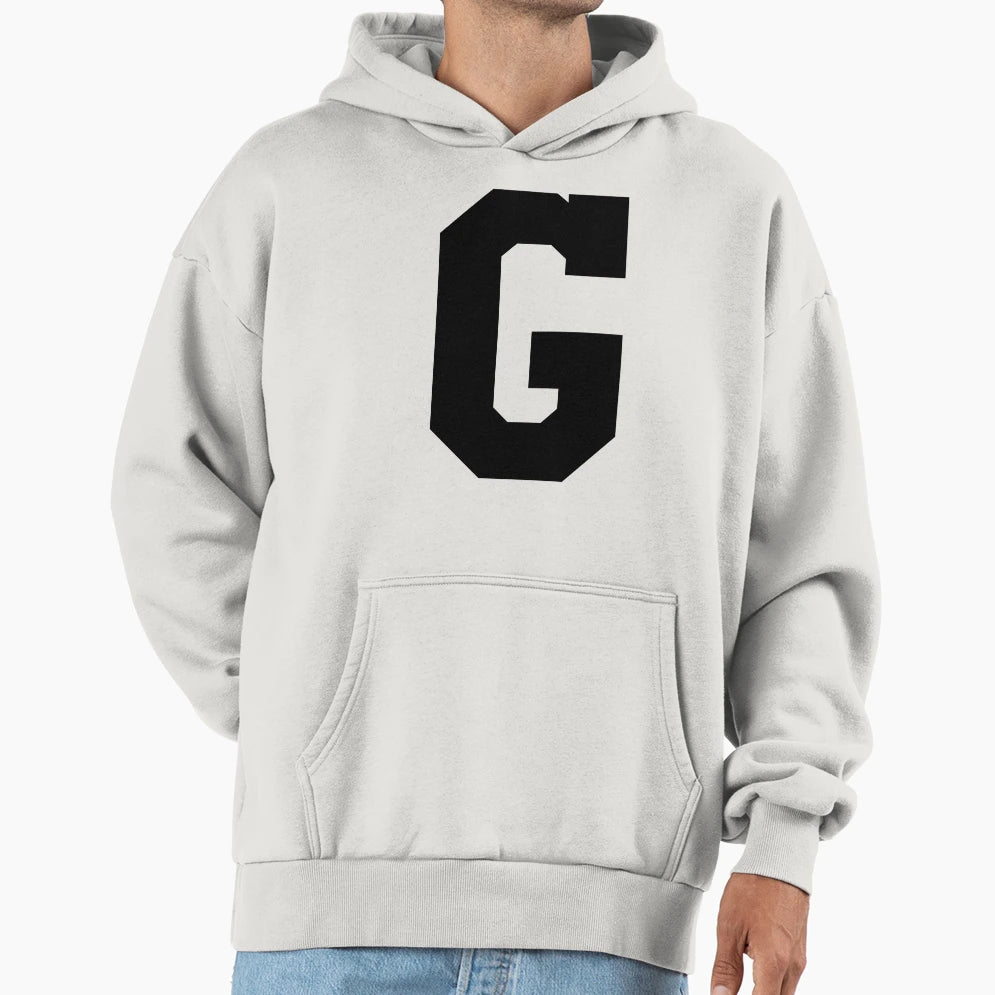 Alphabet Black G Sports Letter G Hoodie - Custom Art Print Men Women - T-Shirt, Sweatshirt, Hoodie