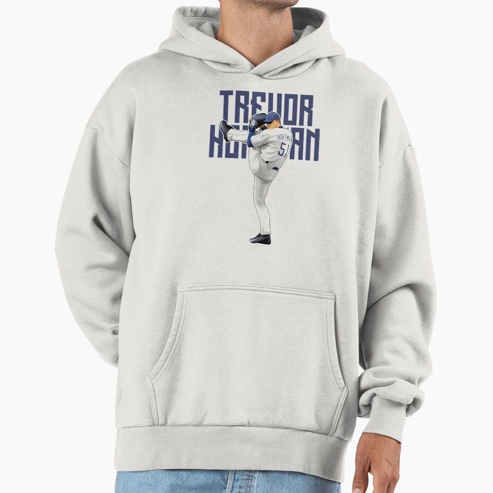 Trevor Hoffman Pitches 55 Bold Hoodie - Graphic Print Unisex - T-Shirt, Sweatshirt, Hoodie