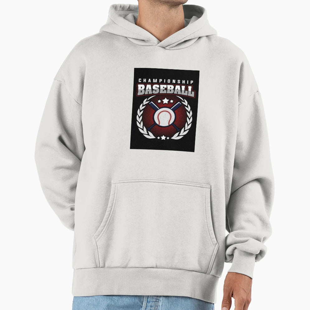 Championship Baseball Hoodie - Custom Art Print for Adults - T-Shirt, Sweatshirt, Hoodie