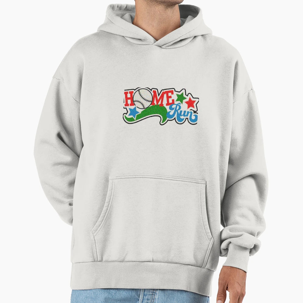 Home Run Hoodie - Trendy Graphic for Adults - T-Shirt, Sweatshirt, Hoodie