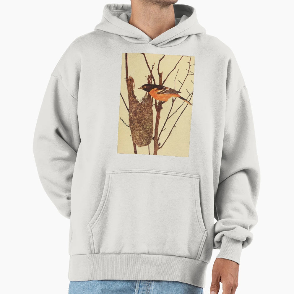 Baltimore Oriole Nest Hoodie - Fun Novelty Design for Adults - T-Shirt, Sweatshirt, Hoodie