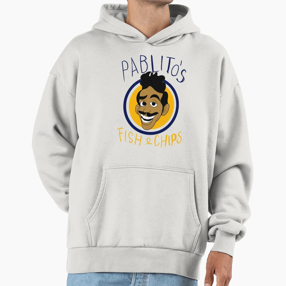 Pablitos Fish And Chips V2 Hoodie - Novelty Apparel for Adults - T-Shirt, Sweatshirt, Hoodie