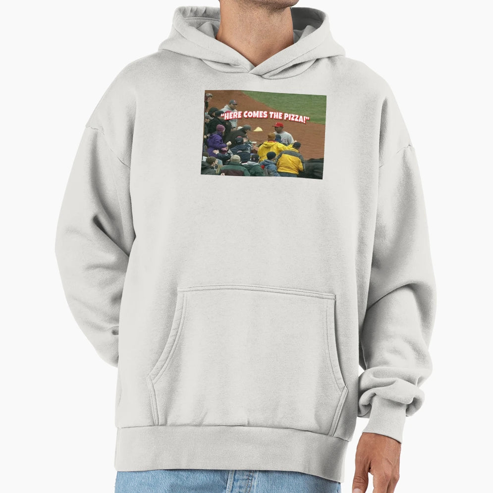 Here Comes Pizza Hoodie - Unique Graphic for Adults - T-Shirt, Sweatshirt, Hoodie