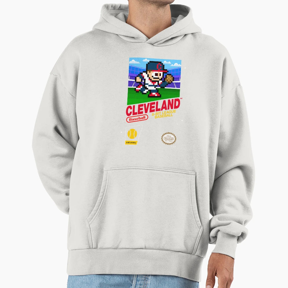 Cleveland 8 Bit Videogame Cart Hoodie - Trendy Graphic Unisex - T-Shirt, Sweatshirt, Hoodie