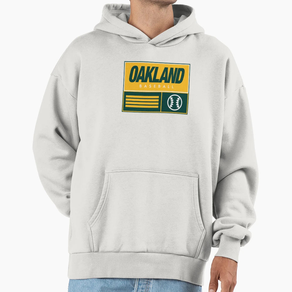 Oakland Baseball Hoodie - Novelty Apparel Unisex - T-Shirt, Sweatshirt, Hoodie