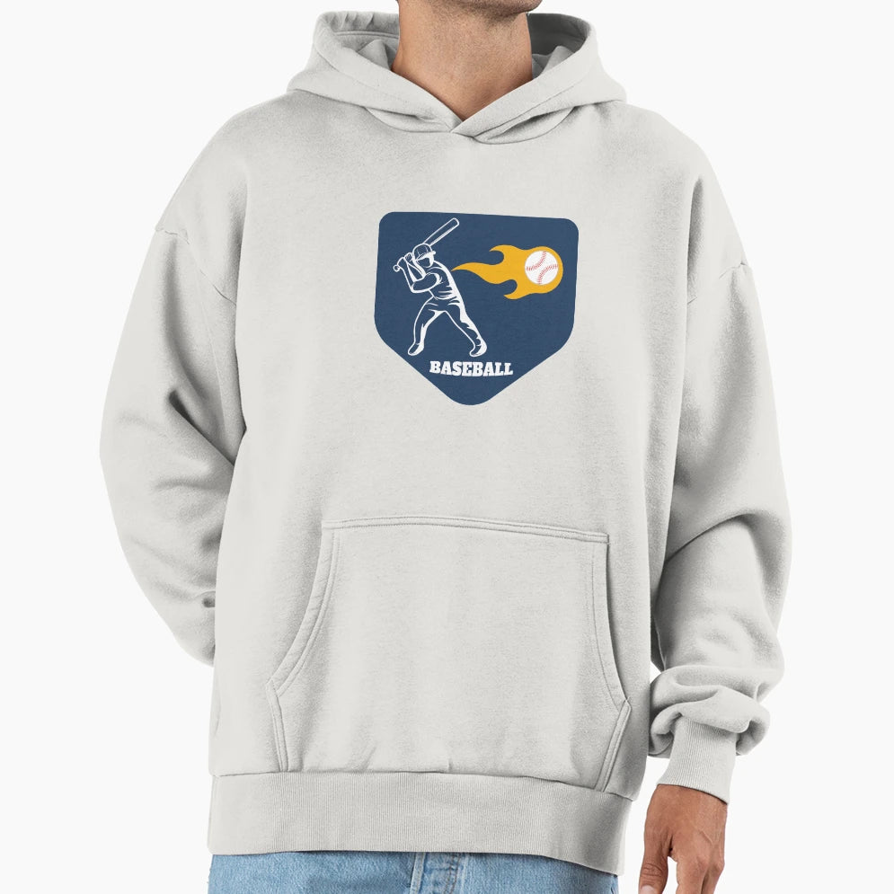 Baseball Sport Hoodie - Fun Novelty Design for Adults - T-Shirt, Sweatshirt, Hoodie