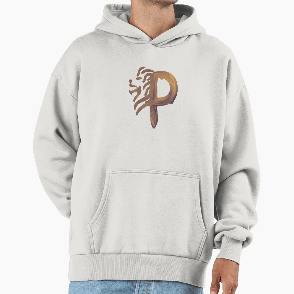 Letters P Lion Hoodie - Unique Graphic Unisex - T-Shirt, Sweatshirt, Hoodie