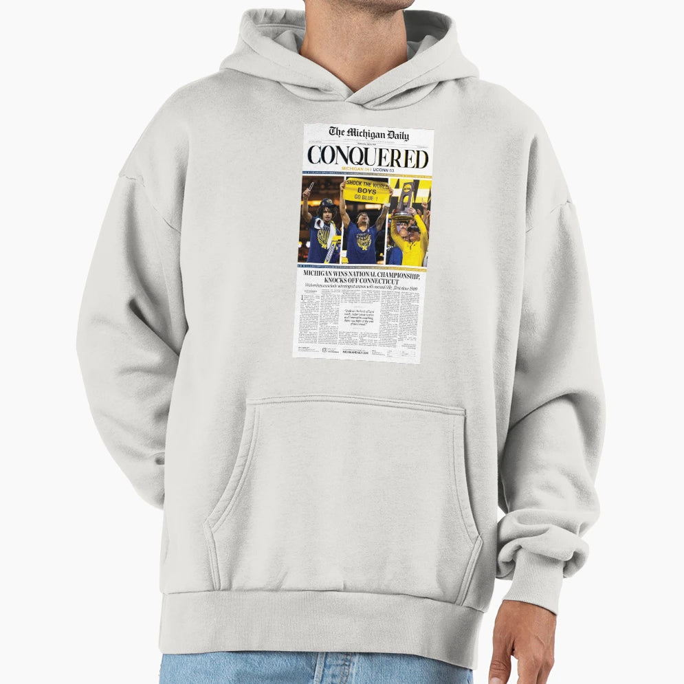Michigan Daily Front Cover 4 8 26 Mens Hoodie - Minimalist Print Unisex - T-Shirt, Sweatshirt, Hoodie