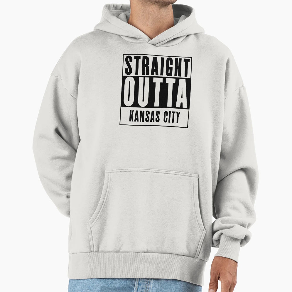 Straight Outta Kansas City Hoodie - Casual Everyday Wear for Adults - T-Shirt, Sweatshirt, Hoodie