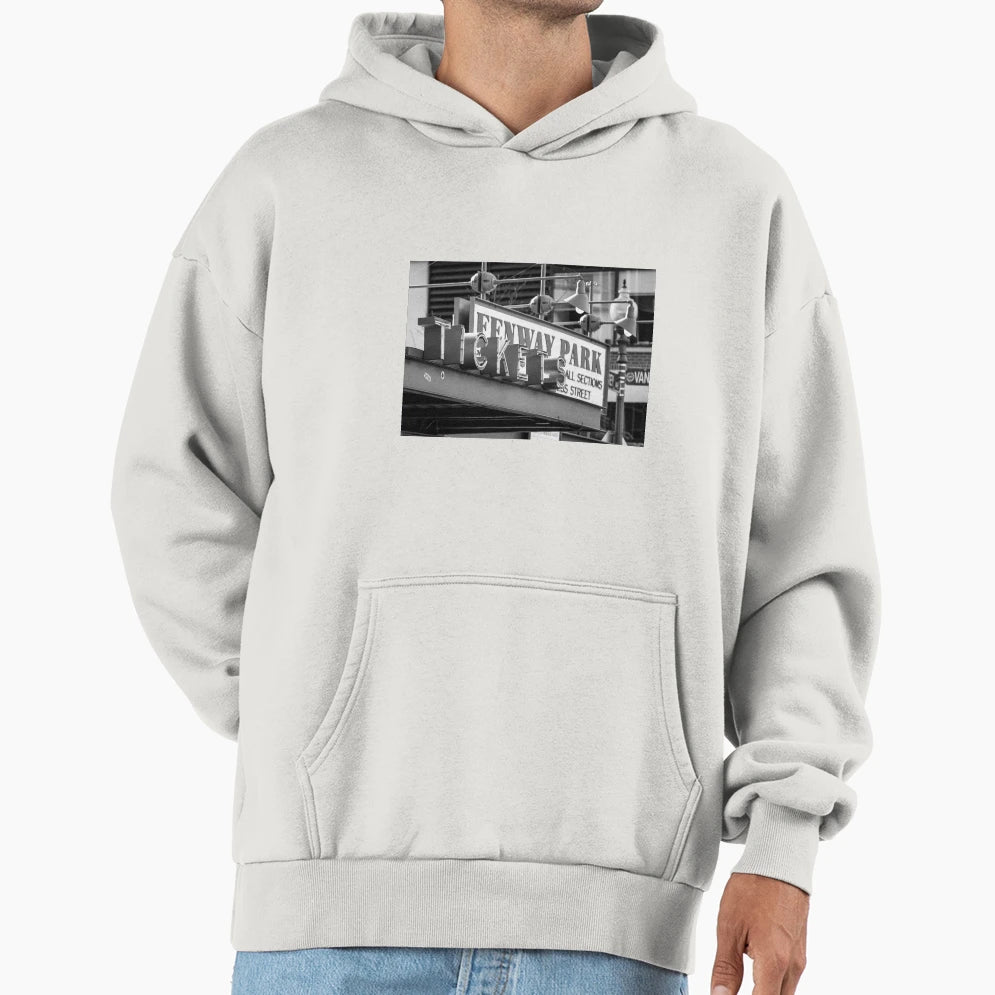 Fenway Tickets B W Hoodie - Minimalist Print Men Women - T-Shirt, Sweatshirt, Hoodie