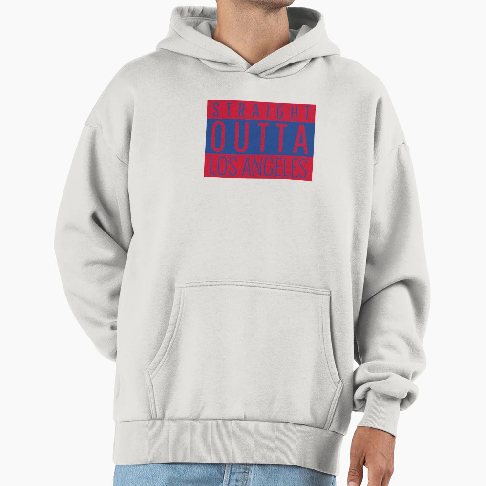 Straight Outta Los Angeles Hoodie - Casual Everyday Wear Men Women - T-Shirt, Sweatshirt, Hoodie