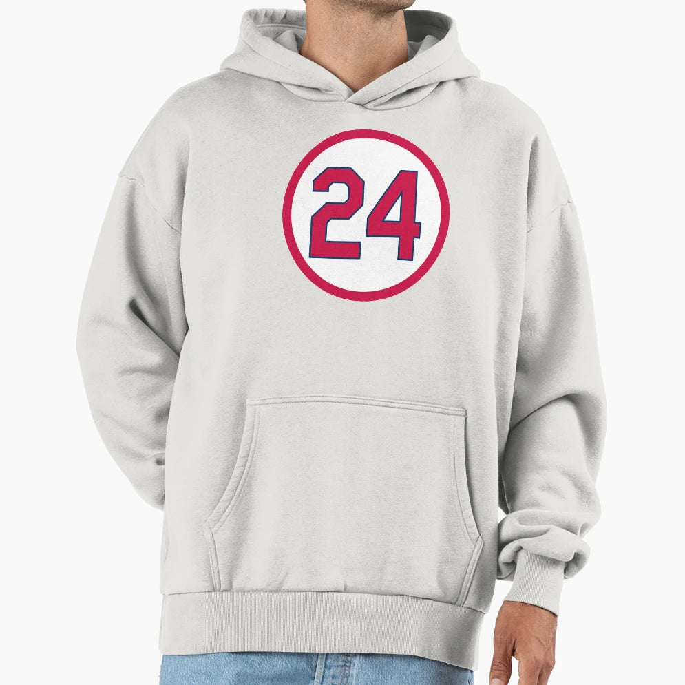 Whitey Herzog 24 Jersey Number Hoodie - Graphic Print for Adults - T-Shirt, Sweatshirt, Hoodie