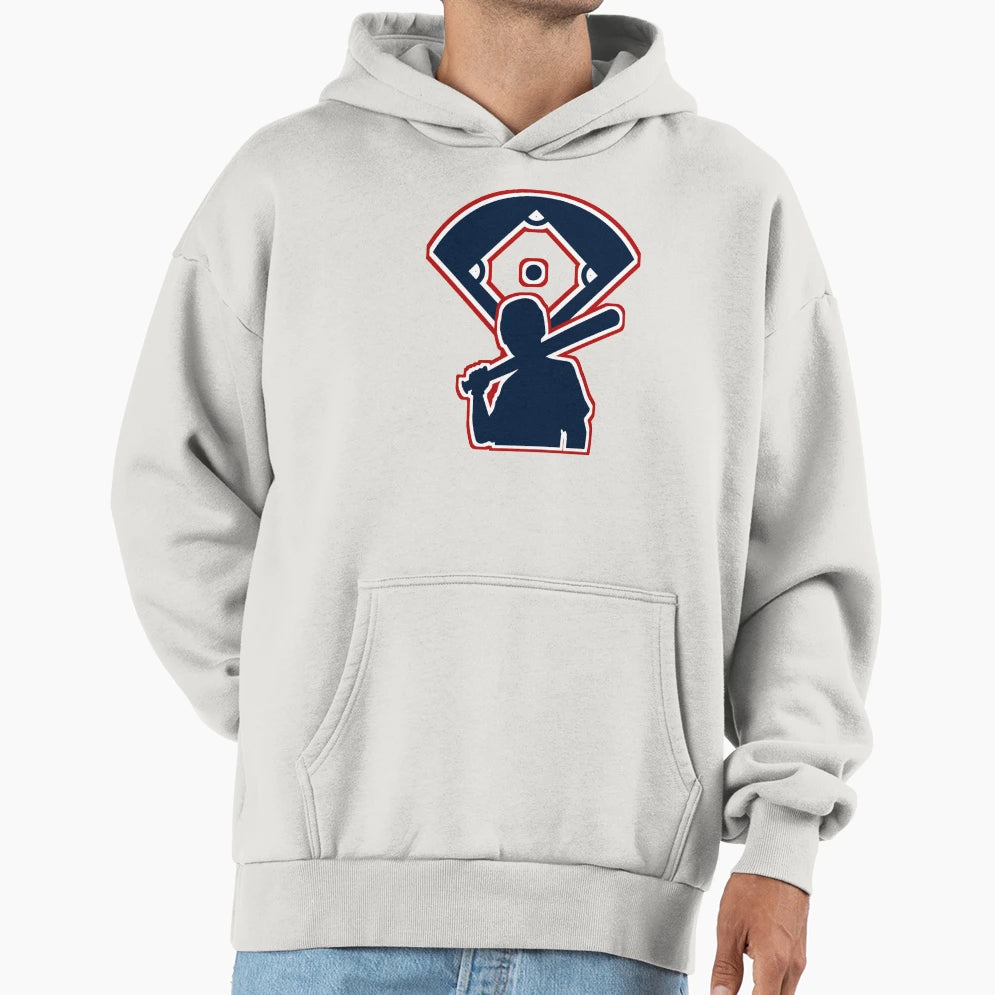 Baseball Player Hoodie - Fun Novelty Design for Adults - T-Shirt, Sweatshirt, Hoodie