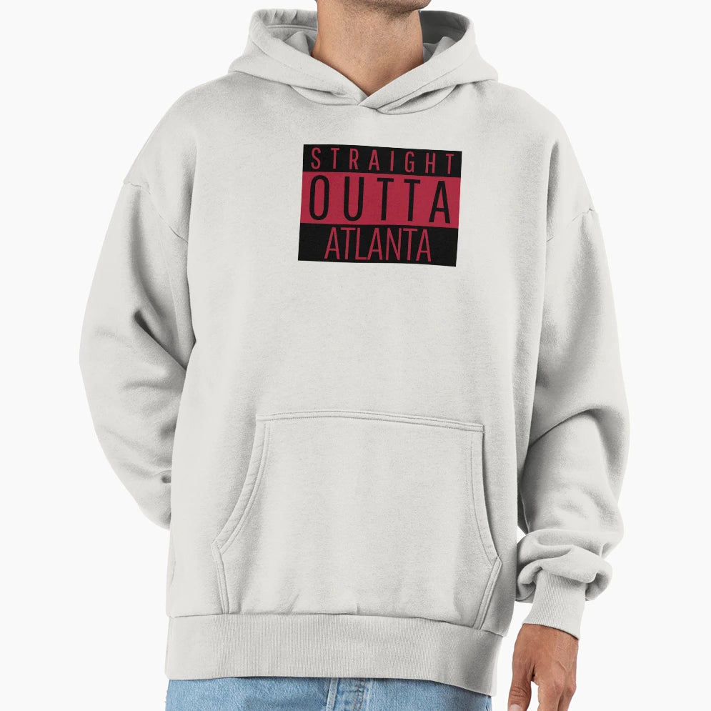 Straight Outta Atlanta Football Hoodie - Trendy Graphic for Adults - T-Shirt, Sweatshirt, Hoodie