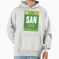 San Diego Luggage Tag 1 Hoodie - Aesthetic Graphic Unisex - T-Shirt, Sweatshirt, Hoodie