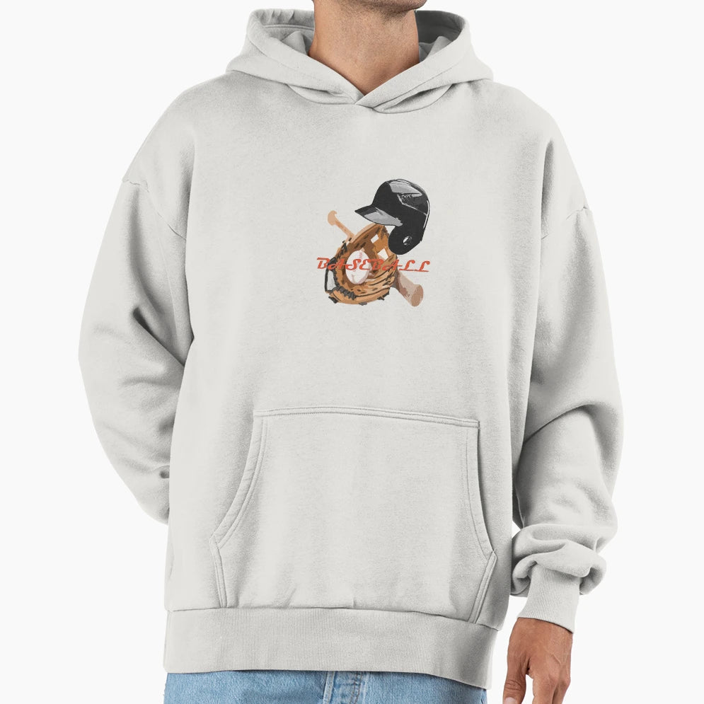 Baseball Hoodie - Fun Novelty Design Men Women - T-Shirt, Sweatshirt, Hoodie