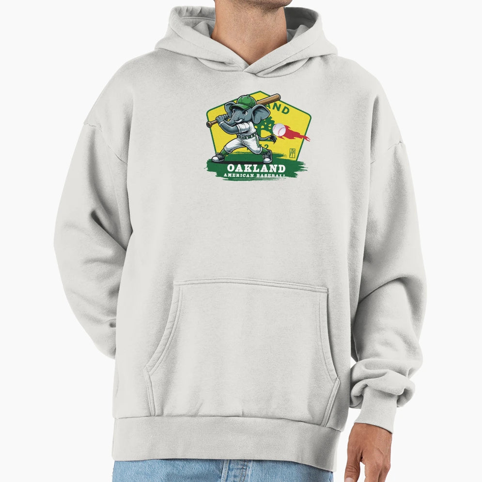 Usa American Baseball Oakland Hoodie - Casual Everyday Wear Men Women - T-Shirt, Sweatshirt, Hoodie