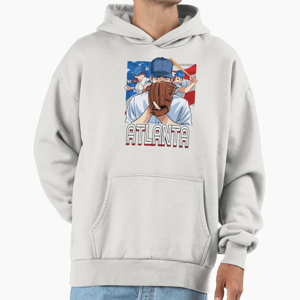 Atlanta Baseball Lovers Sports Fans Hoodie - Unique Graphic for Adults - T-Shirt, Sweatshirt, Hoodie