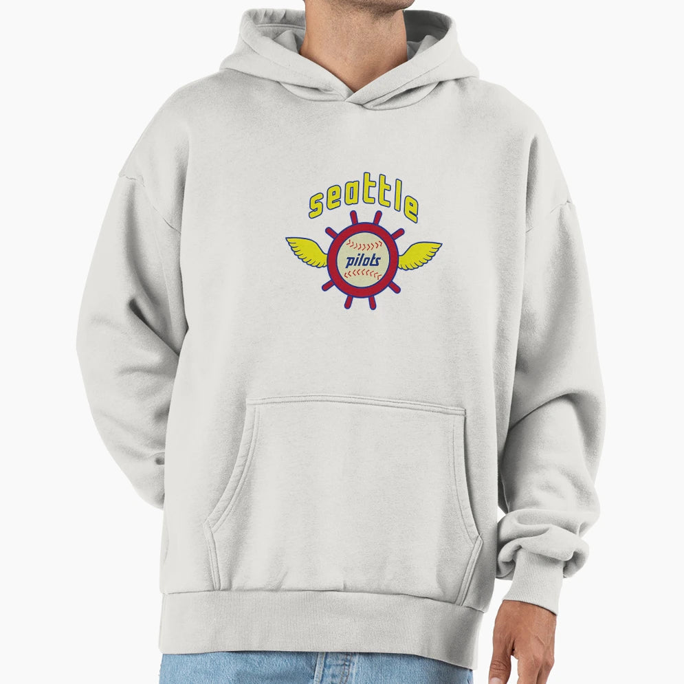 Seattle Pilots Baseball Hoodie - Custom Art Print Unisex - T-Shirt, Sweatshirt, Hoodie