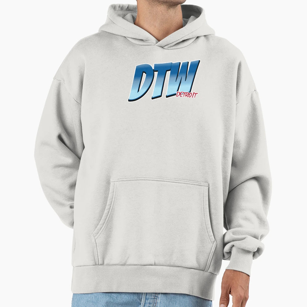 Dtw Detroit Iata Airport Code Hoodie - Minimalist Print Unisex - T-Shirt, Sweatshirt, Hoodie