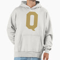 Alphabet Gold Q Sports Letter Q Hoodie - Trendy Graphic for Adults - T-Shirt, Sweatshirt, Hoodie