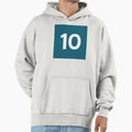 Number Ten Hoodie - Minimalist Print for Adults - T-Shirt, Sweatshirt, Hoodie