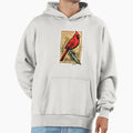 Northern Cardinal Stamp Hoodie - Trendy Graphic for Adults - T-Shirt, Sweatshirt, Hoodie