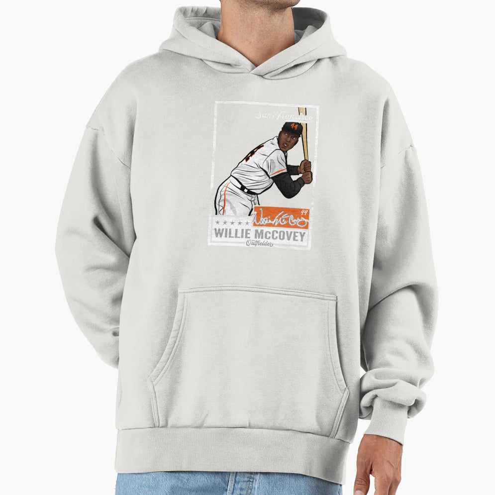 Willie Mccovey Throwback Card Hoodie - Custom Art Print Men Women - T-Shirt, Sweatshirt, Hoodie