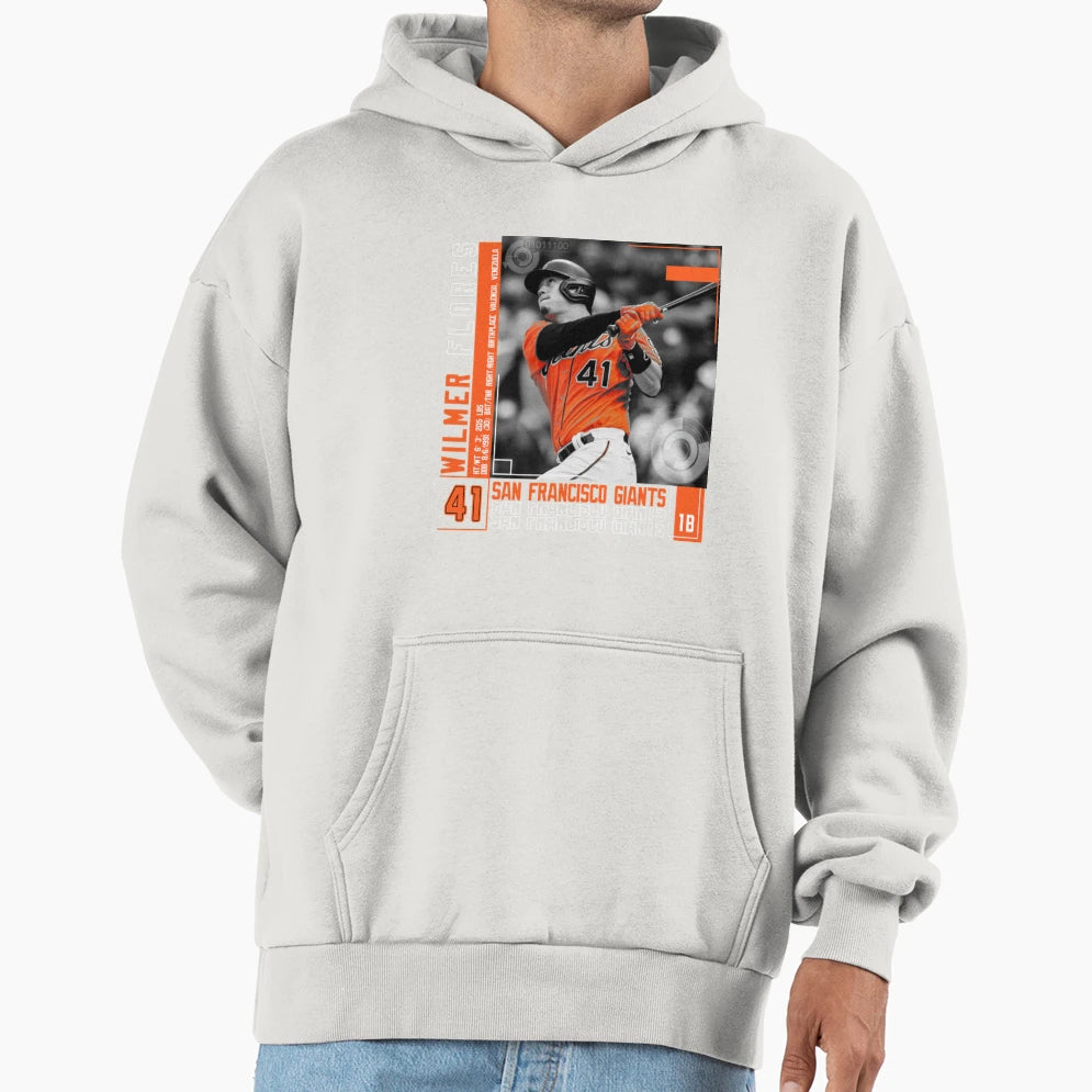 Wilmer Flores Baseball Hoodie - Graphic Print Men Women - T-Shirt, Sweatshirt, Hoodie