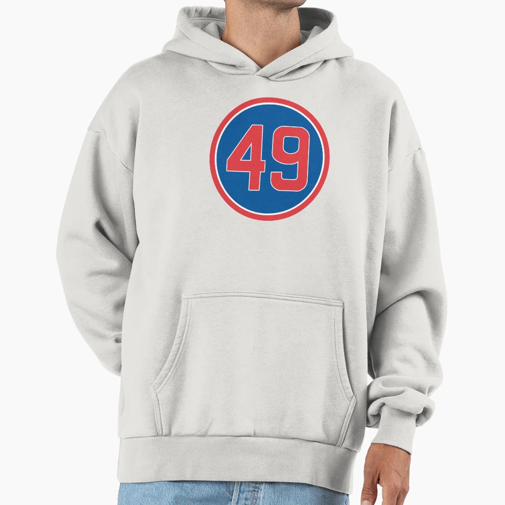 Jake Arrieta 49 Jersey Number Hoodie - Minimalist Print for Adults - T-Shirt, Sweatshirt, Hoodie