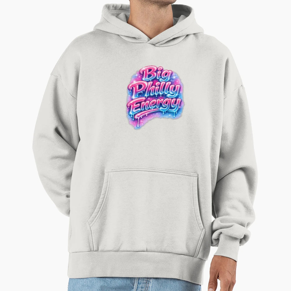 Big Philly Energy Shiny Hoodie - Graphic Print for Adults - T-Shirt, Sweatshirt, Hoodie