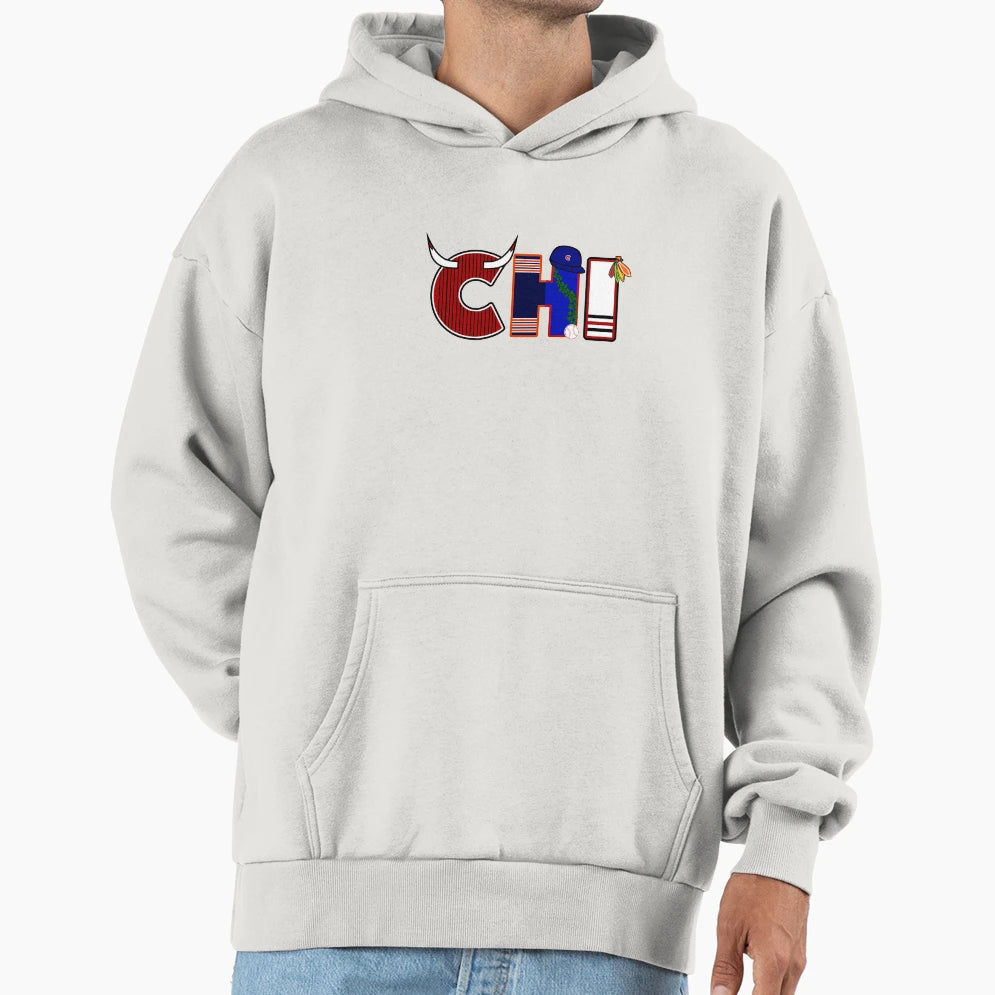 Chicago City North Hoodie - Graphic Print Unisex - T-Shirt, Sweatshirt, Hoodie