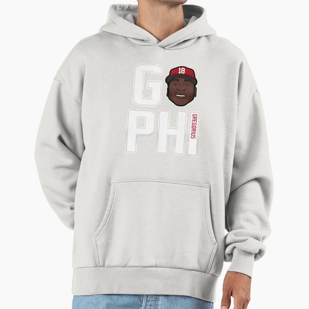 Didi Gregorius Go Phi Hoodie - Novelty Apparel for Adults - T-Shirt, Sweatshirt, Hoodie