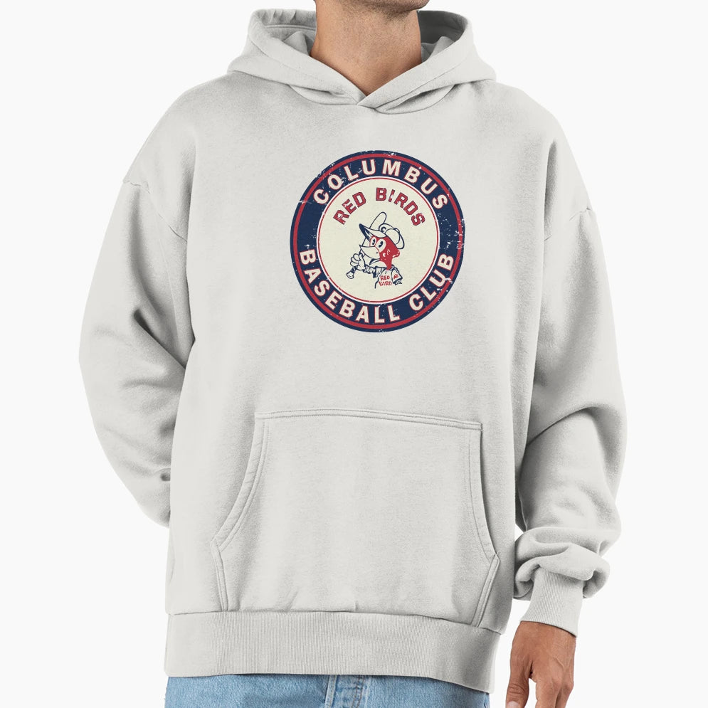 Columbus Red Birds Defunct Baseball Hoodie - Minimalist Print for Adults - T-Shirt, Sweatshirt, Hoodie