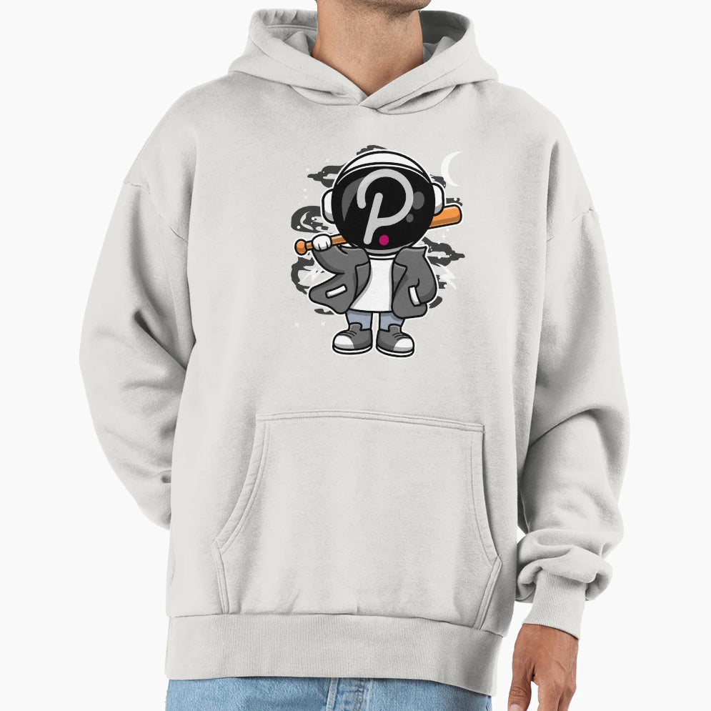 Hiphop Astronaut Basketball Polkadot Hoodie - Aesthetic Graphic Men Women - T-Shirt, Sweatshirt, Hoodie