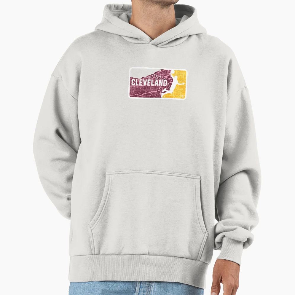 Cleveland Basketball Player Street Hoodie - Fun Novelty Design Men Women - T-Shirt, Sweatshirt, Hoodie
