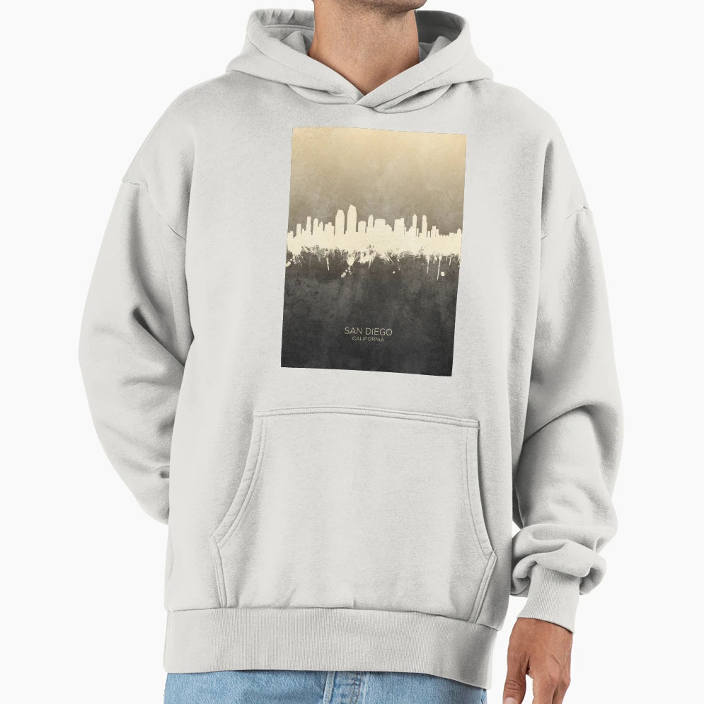 San Diego California Skyline Hoodie - Trendy Graphic Men Women - T-Shirt, Sweatshirt, Hoodie