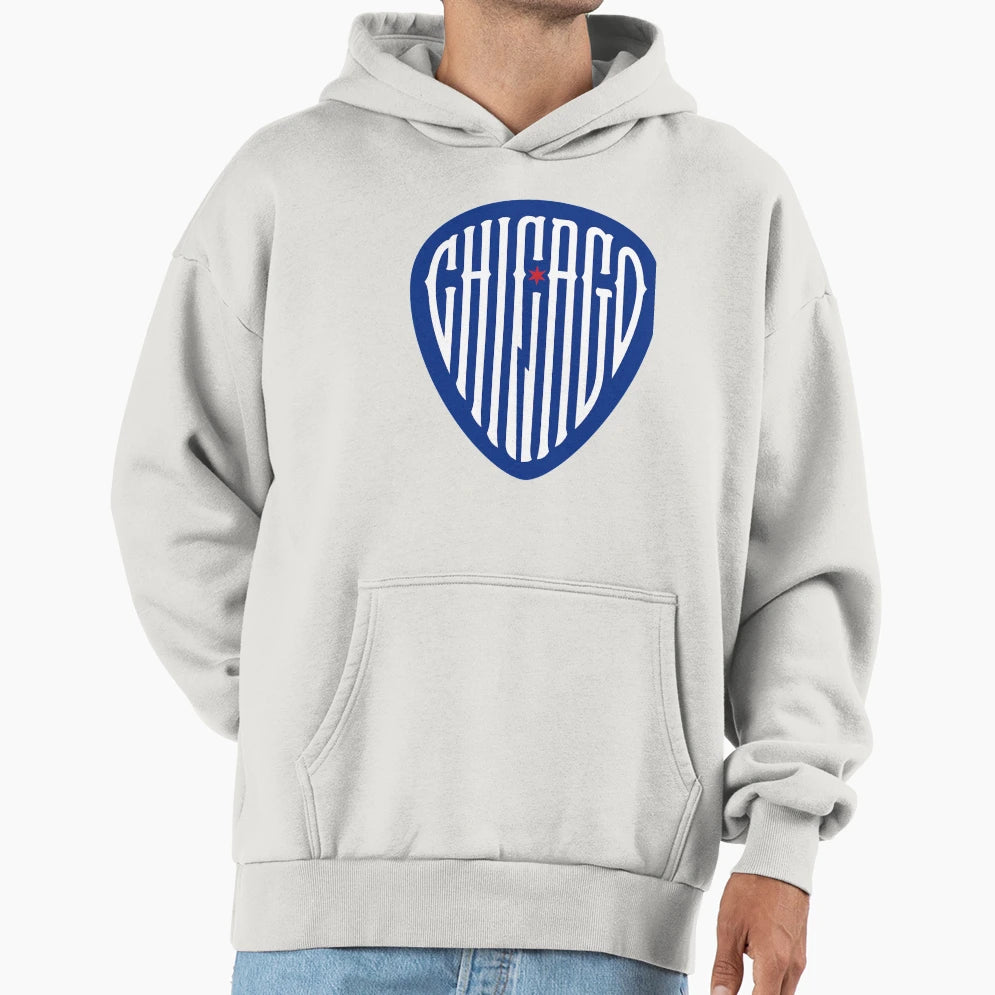 Chicago Blues Guitar Pick Hoodie - Custom Art Print Unisex - T-Shirt, Sweatshirt, Hoodie