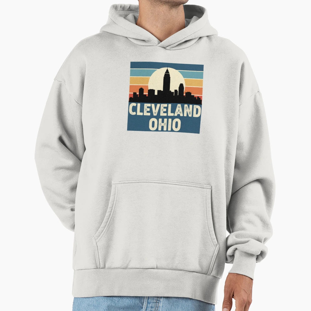 Cleveland Ohio Hoodie - Minimalist Print for Adults - T-Shirt, Sweatshirt, Hoodie