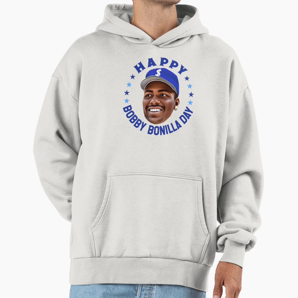 Happy Bobby Bonilla Day Hoodie - Fun Novelty Design Unisex - T-Shirt, Sweatshirt, Hoodie