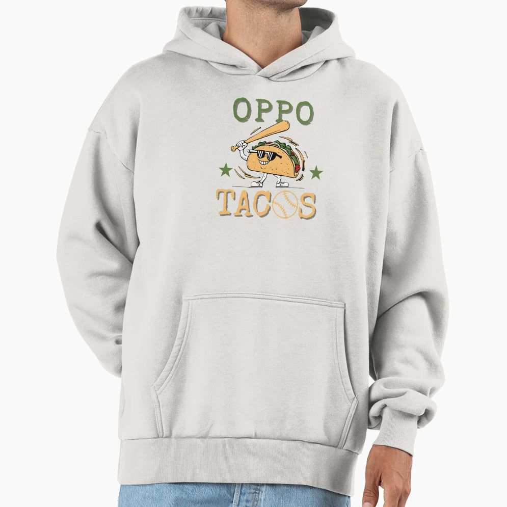 Oppo Tacos Funny Baseball T-Shirt - Custom Art Print Men Women - T-Shirt, Sweatshirt, Hoodie