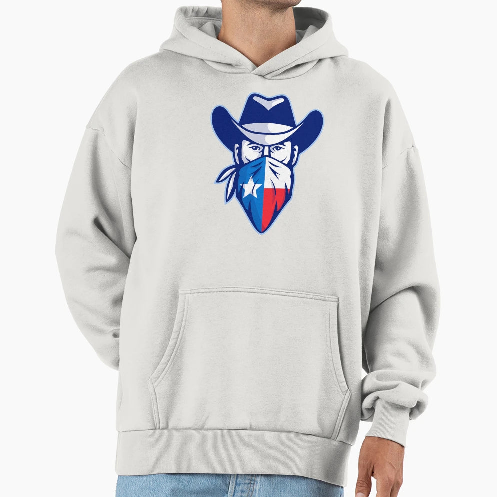 Texan Bandit Taxas Flag Bandana Hoodie - Fun Novelty Design Men Women - T-Shirt, Sweatshirt, Hoodie