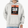 San Diego Luggage Tag 1 Hoodie - Trendy Graphic Unisex - T-Shirt, Sweatshirt, Hoodie