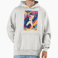 Psychedelic Twist Baseball Scene Bold Hoodie - Streetwear Style for Adults - T-Shirt, Sweatshirt, Hoodie