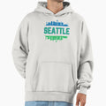 Blue And Green Seattle Skyline Hoodie - Graphic Print for Adults - T-Shirt, Sweatshirt, Hoodie