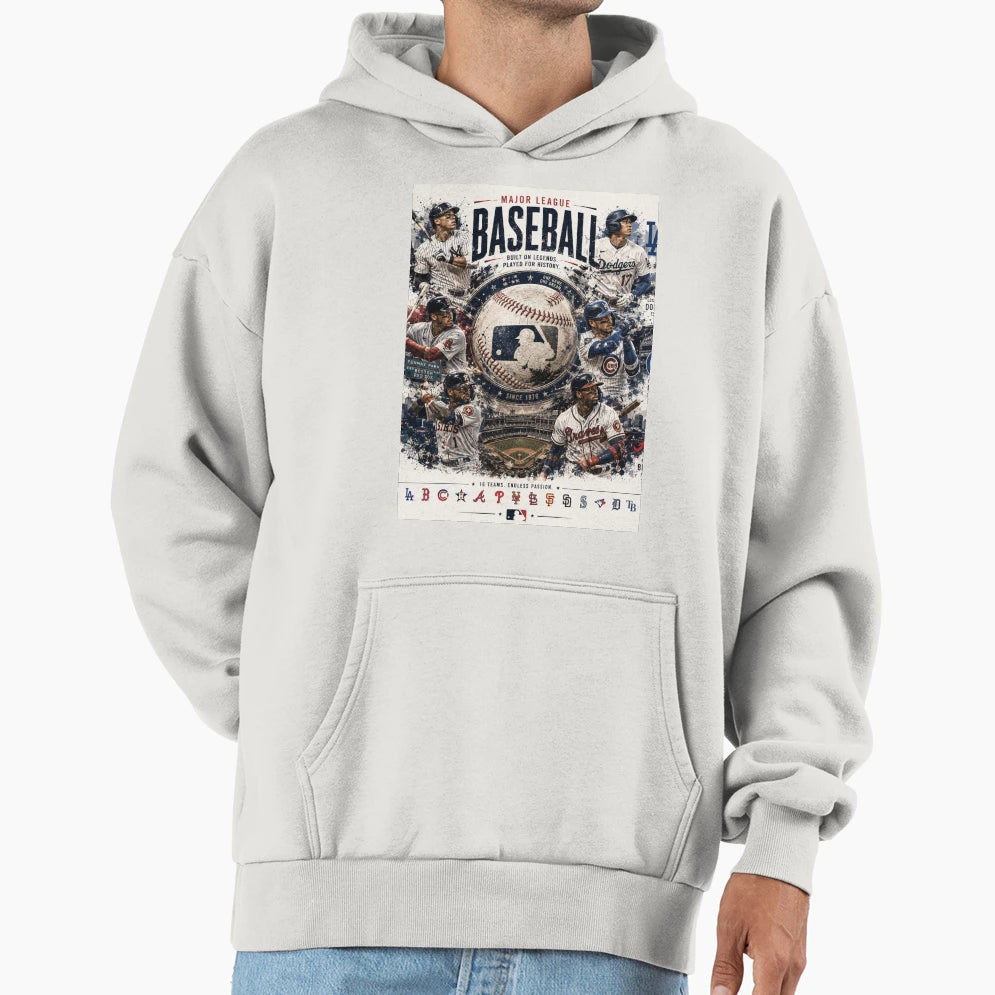 Baseball Hoodie - Fun Novelty Design Men Women - T-Shirt, Sweatshirt, Hoodie