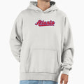Atlanta Ga Sports Script Logo Red And Hoodie - Minimalist Print Men Women - T-Shirt, Sweatshirt, Hoodie